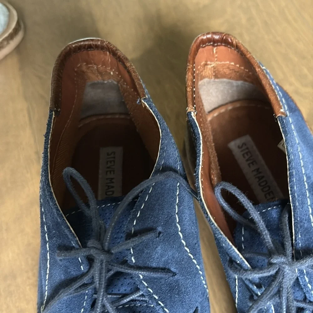 Steve Madden Hendric Chukka Boots Navy Suede Size 10